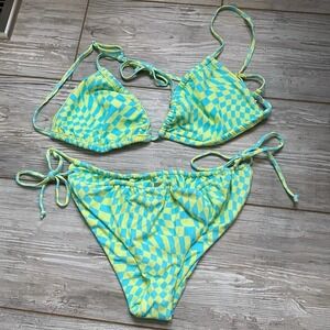 It’s Cool Now Bikini - Free People Blue and Green Bikini Swimwear